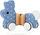Lodër druri tërheqëse Trefl Little Wandering Bunny, për fëmijë 12m+