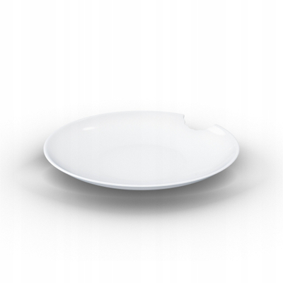 Pjata të thella TASSEN Deep Plates with Bite Mark, set 2 copë, porcelan, të bardha