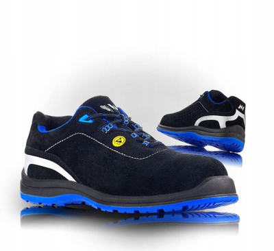 Këpucë pune VM Footwear Rimini 2185 S1P ESD, nr. 43, të zeza me blu