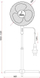 Ventilator në këmbë Orkan Rlum Lux, 43 cm, lartësi gjer në 122 cm, i bardhë