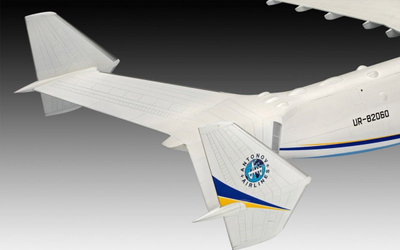 Model avioni Revell Antonov An-225 Mriya, shkalla 1:144, 227 pjesë, i bardhë