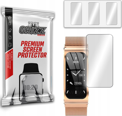 Mbrojtëse ekrani GrizzGlass Grizz Smartwatch AK12, film hidrogel, 3 copë, transparente