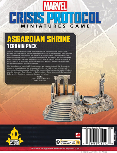 Pako terreni Asmodee Marvel Crisis Protocol Asgardian Shrine, set aksesorësh loje tavoline, mosha 14+