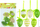 Vezë plastike dekoruese MFP S160026G, 6cm, set me 6 copë, jeshile edhe krem