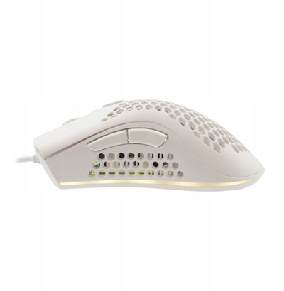 Гејминг глушец Baracuda CORAL, 12800 DPI, 6D, бел