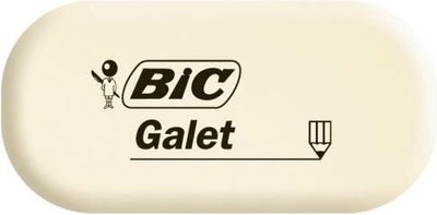 Gomë Bic Galet, 58 x 28 x 13 mm, e bardhë