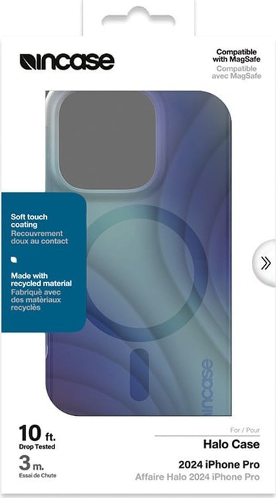 Këllëf Incase Halo Fitted Hard Shell, për iPhone 16 Pro, MagSafe, Tidal Ocean