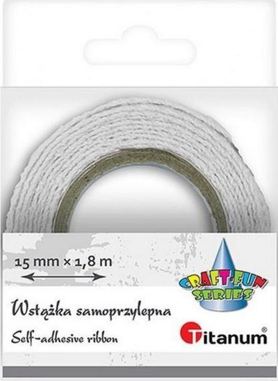 Fjongo dantelle pambuku Titanum 15mmx1.8m, e bardhë