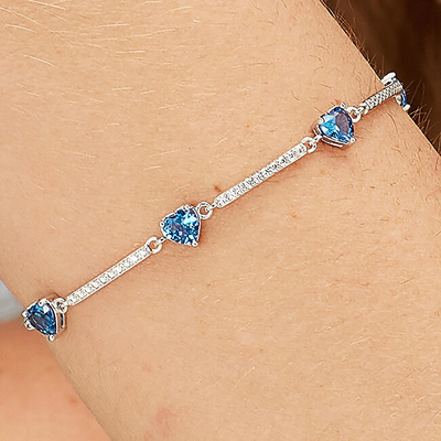 Byzylyk për femra Brosway Fancy Freedom Blue FFB115, i argjendtë/kaltër