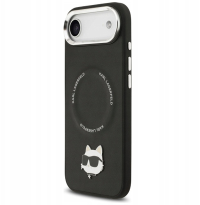 Mbulesë telefoni Karl Lagerfeld Leather MagSafe, për iPhone 17 Air Pro, lëkurë, e zezë