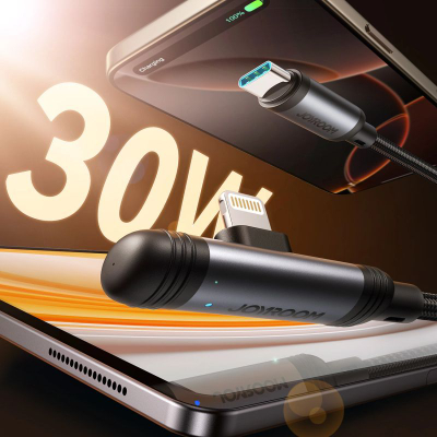 Kabllo USB Joyroom USB C në Lightning, 1.2m, 30W, e zezë