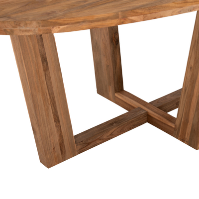 Tavolinë ngrënieje HM CARIB HM9560, ovale, dru teak i ricikluar, 250x110x78 cm, natyrale