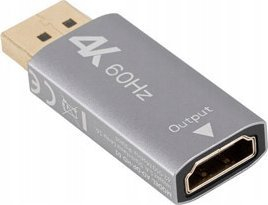 Adapter video Lanberg DisplayPort në HDMI, 4K, argjendtë
