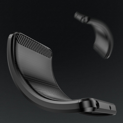 Maskа за телефон за Apple iPhone 14, TPU гел, карбон ефект, црна