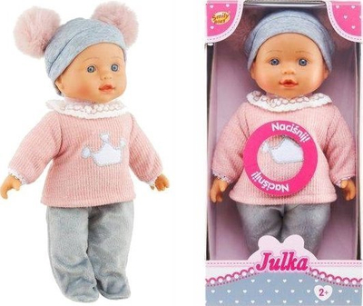 Kukull Smily Play Julka, interaktive, 32cm, shumëngjyrëshe
