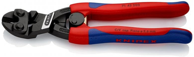 Prerëse bulonash Knipex CoBolt 71 42 200, 200mm, dorezë multi-komponentëshe, e zezë kuqe