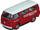 Makina slot Carrera Evolution VW Bus T2b Porsche Racing Service, shkallë 1:32, e kuqe