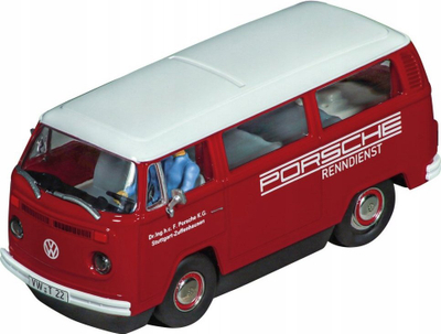 Makina slot Carrera Evolution VW Bus T2b Porsche Racing Service, shkallë 1:32, e kuqe