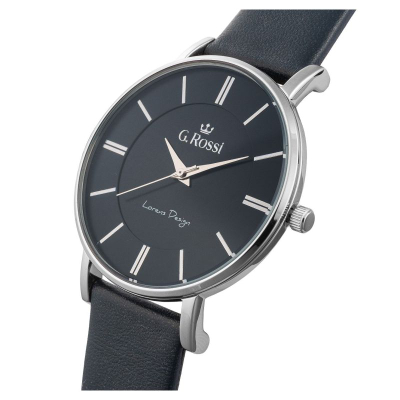 Ora për meshkuj G.Rossi 10401A-6F1, mekanizëm kuarc, rezistencë ndaj ujit 3 BAR, blu