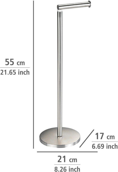 Qëndrim letre higjienike Wenko Varb, çelik inox, për 4 role, ngjyrë argjendi