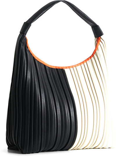 Çantë dore Desigual Bag Pleat Scala, e bardhë/zezë