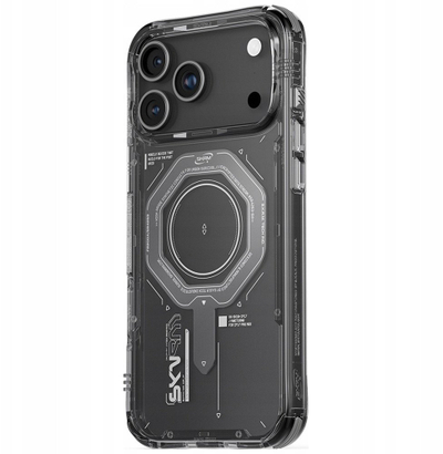 Kapak telefoni Skinarma Magma për iPhone 17 Pro Max, magnetik, grafit