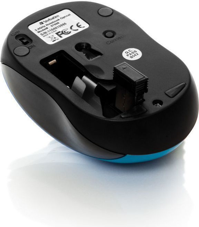 Maus Verbatim GO, wireless, USB, i zi dhe i kaltërt