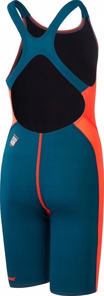 Kostum noti Speedo Fastskin Endurance+ Max Openback Kneeskin, garues për goca, i kuq teal
