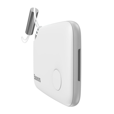Gjetës çelësash Baseus T2 ZLFDQT2-02, Bluetooth, me varëse, i bardhë