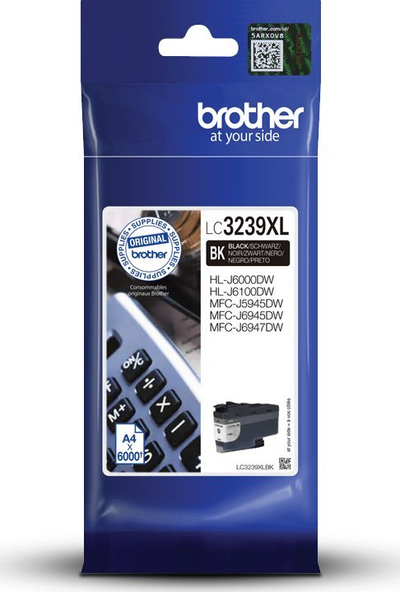 Kasetë boje Brother LC3239XL BK, origjinale, 6000 faqe, e zezë