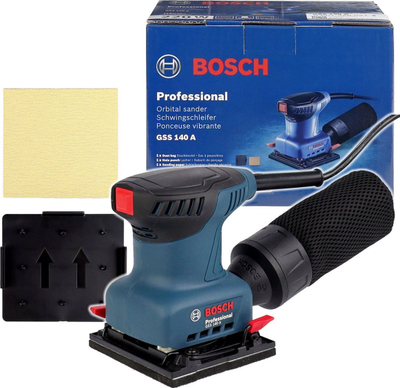 Lëmues orbital Bosch Professional GSS 140 A, 220W, 1.6mm orbit, blu