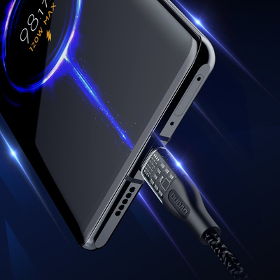 Kabllo karikimi Dudao L22T USB në USB C, 1m, 120W, gri
