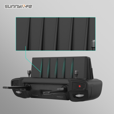 Kapak silikoni Sunnylife me sunhood për kontrollorin DJI RC Pro, ngjyrë e zezë
