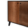 Buffet Kruden HM9446.11, melaminë, 180x40x78.6cm, i zi natyral