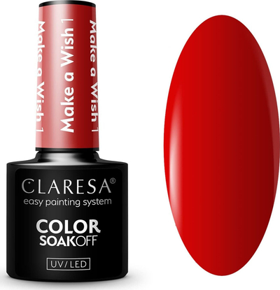 Llak xhel për thonj Claresa SoakOff Make a Wish Shade 1, UV LED, 5 g, rozë