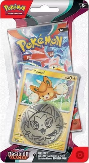 Pako letra Pokémon TCG Twilight Masquerade Checklane Blister, 1 booster, 1 kartë promo, me shumë ngjyra