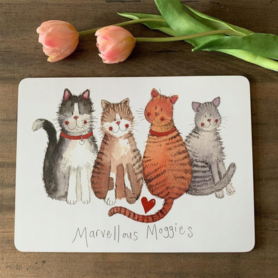 Nënpjatë Teka MT06 4 Cats, 29x21.5cm, motiv mace, e bardhë