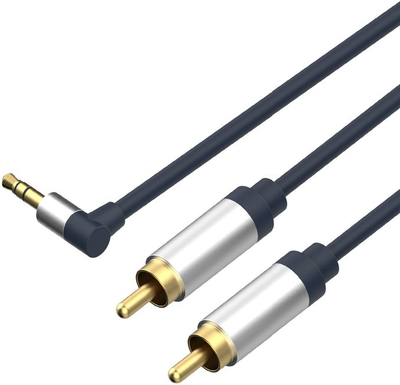 Kabllo audio Shiverpeaks 3.5mm jack në 2x Cinch, 0.75m, e zezë