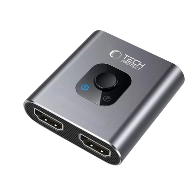 Adapter HDMI Tech-Protect HB07, 2 në 1, 4K 60Hz, gri hapësinor
