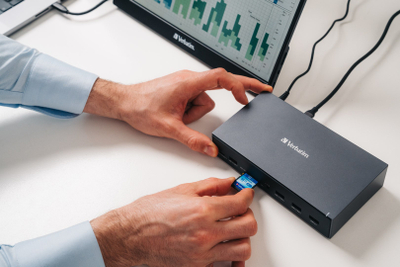 Stacion docking Verbatim USB-C Pro, 17 porta, gri