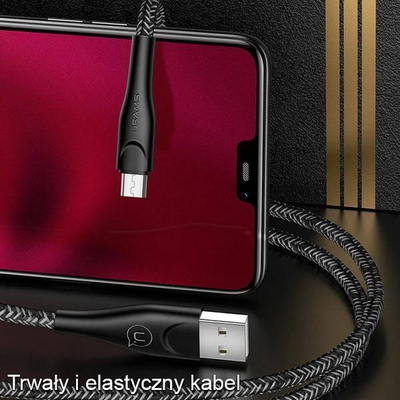 Kабел USB Усамс USB-A во microUSB, 1 m, црвена