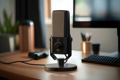 Mikrofon gaming USB Type-C, kapacitiv, 24 bit 192 kHz, me stativ tavoline, i zi