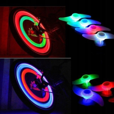 Dritë LED për rrotën e biçikletës, shumëngjyrëshe, silikon, e bardhë