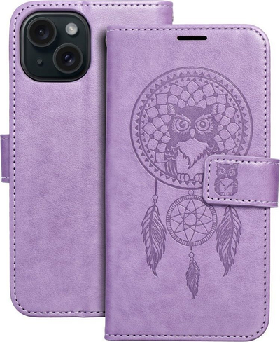 Këllëf portofol Futera Mezzo Book Dreamcatcher për iPhone 15, me magnet, lëkurë eko, lejla