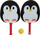 Set raketash me shkumë Adar Penguin, me top, shumëngjyrësh