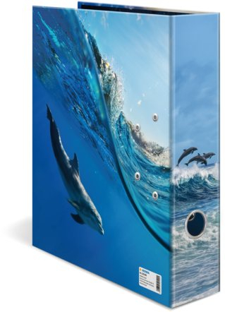 Dosje arkivuese HERMA Motif Folder Favorite Animals Dolphin, A4, shpinë 70mm, blu