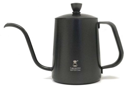Ibrik pour over Timemore Fish, 0.6L, нерѓосувачки челик, црн графит