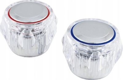 Dorezë rubineti Hydroland Primula, insert bronzi, plastike transparente, krom