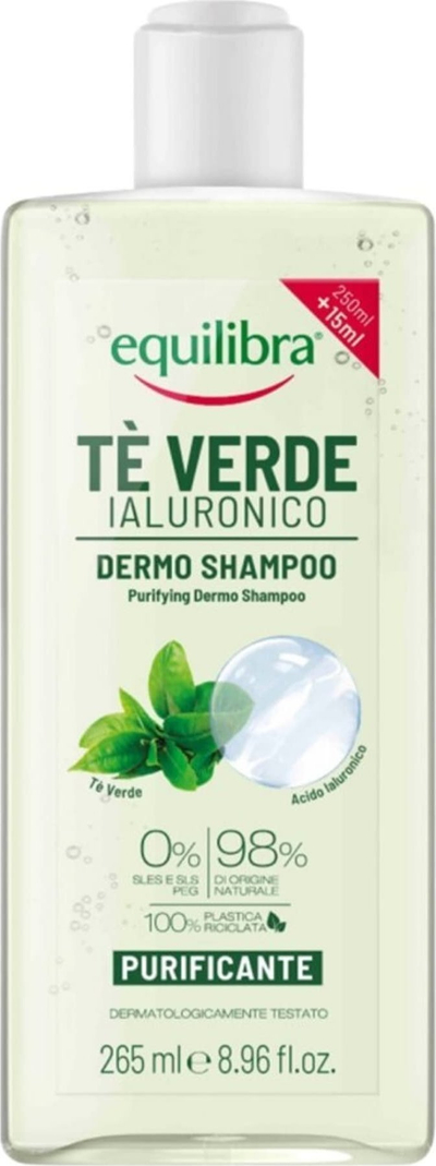 Shampo për flokë Equilibra Green Tea + Hyaluronic Acid, 265ml