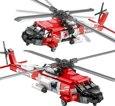 Set blloqe teknike Cobi Sikorsky HH-60J MH-60T Jayhawk, 1137 copë, helikopter aviacioni, shumengjyrësh
